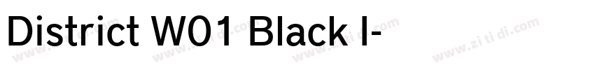 District W01 Black I字体转换